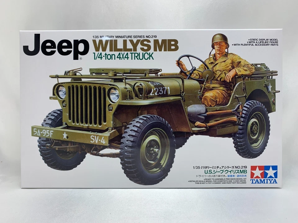 Tamiya 1/35 Military Miniature Series No.219 US Army U.S. Jeep Willys MB - Immagine 1 di 4