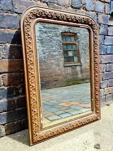 Antique French Louis Philippe style overmantel mirror - Picture 1 of 6