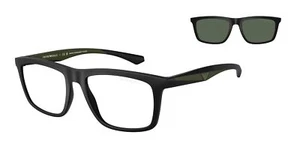 EMPORIO ARMANI EA4235 50011W Matte Black Clear 55 mm Men's Sunglasses - Picture 1 of 1