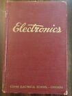 Electronics for Radio Men & Electricians 1944 Leather Coyne Electrical School G+
