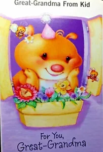 Birthday Card for My GREAT GRANDGMOTHER from Kid- Child Hallmark 6 choices 88 - Picture 1 of 13