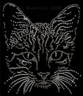 Hotfix cyrkonie Prasowanie Motyw prasowania Kot Głowa kota Kryształ- Czarna slajda. 120921