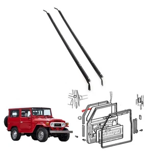 FRT Door Glass Outer Weatherstrip NO Vent Fit Toyota Land Cruiser BJ41 BJ46 FJ40 - Picture 1 of 6