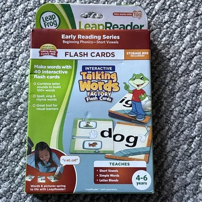 LeapFrog LeapReader Talking Flash Cards Words/Letters/Phonics Home School Kids - Image 1 of 3