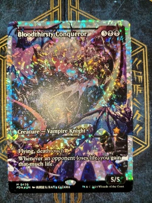 FRACTURE FOIL: MTG Bloodthirsty Conqueror | Showcase | Foundations | Englisch | - Bild 1 von 4