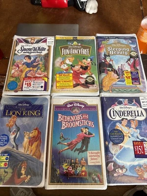Walt Disney Brand New VHS Lot Of 6 Sealed Lion King, Cinderella, Snow White More - Image 1 of 4