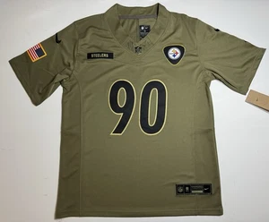 Großes TJ Watt #90 Salute To Service Trikot oliv Pittsburgh Steelers neu mit Etikett - Bild 1 von 13