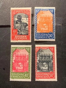 Stamps, French Sudan, 3, Scott#61, 71, 73, 76, MH See Picture and Condition. - Picture 1 of 2