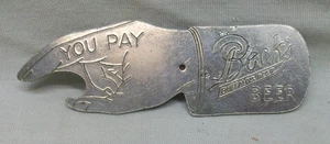 Levantador de tapas Beck's Beer "Buffalo's Best" "Gira para ganar" Ver quién paga abridor de botellas - Imagen 1 de 3