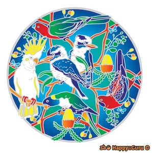 “Birds Of Australia" Sunlight Sunseal Window Art Sticker Decal Stain Glass - Picture 1 of 3