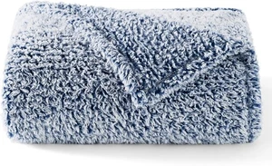 BEDSURE Decke Sofa Kuscheldecke Flauschig Blau - Warm Sherpa Sofaüberwurf Winter - Bild 1 von 9