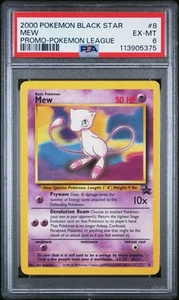 2000 Pokemon Black Star Promo Pokemon League #8 Mew - PSA 6 EX-MT - Picture 1 of 3