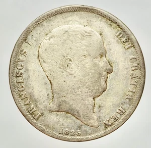 NAPOLI - FRANCESCO I 1825-1830 -AG/ PIASTRA DA 120 GRANA 1825 - Picture 1 of 2