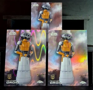 #176 Teacher Droid 2025 Topps Chrome Star Wars Debut Prism Refractor Rainbow - Picture 1 of 2