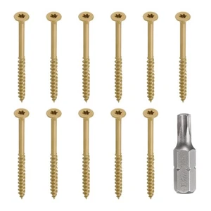 50pcs Deck Screws #9 x 2-1/2" Torx Exterior Wood Screws with T25 Drive Bit - Picture 1 of 7