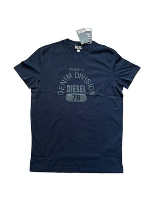 Camiseta Diesel T Diegor E17 Para Hombre Nueva Con Etiquetas $80 Azul Medianoche Talla L Foto 1 de 3