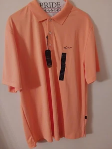 Greg Norman For Tasso Elba Play Dry Dunkelorange Farbe Kurzarm Polo Gr. M - Bild 1 von 3