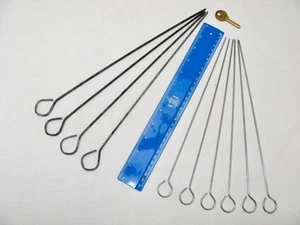 10 pinchos. 4 son 35 cms de largo, 6 son 30 cm Brochetas para kebabs, barbacoa - Imagen 1 de 1