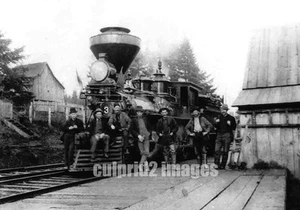 1903 SUMMIT OREGON Corvallis & Eastern Railroad Crew #3 - Bild 1 von 1