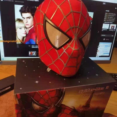 Spider-Man Mask Peter Parker Wearable Mask Cosplay ABS 60CM Prop New Halloween - Image 1 of 4