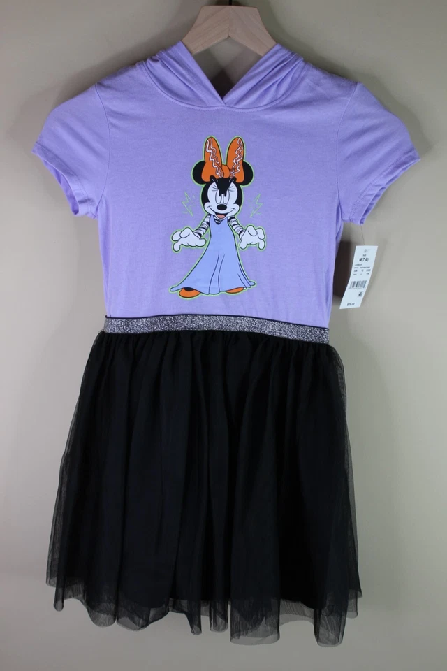 Disney Halloween Minnie Mouse Dress with Hood Girls Medium (7-8) Halloween