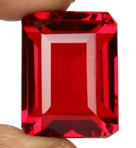 AAA+ Large Red Topaz 81.45 Ct. Emerald Cut Loose Gemstone Women for Gift/Her - Picture 1 of 7