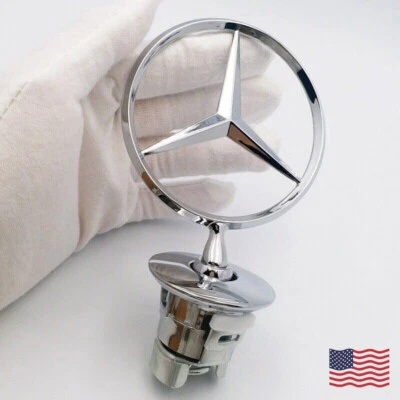 Fit For Mercedes-Benz C E S550 Front Grille Hood Star Ornament Standing Emblem  Foto 1 de 4