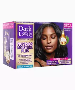 Dark and Lovely No-Lye Superior Moisture Plus Hair Relaxer Kit Regular Normal Ha - Picture 1 of 2