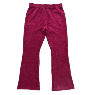 Victorias Secret Cozy Teddy Bear Sherpa Flare Lounge Pant Raspberry XLarge New - Image 1 of 4