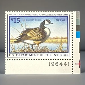 RW64 Duck Stamp 1997 $15 XF-Sup 95 Mint OGnh Multicolored - Picture 1 of 3