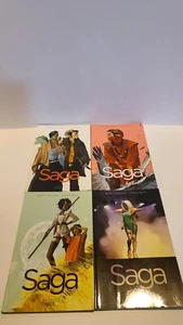 Saga Vol. 1, 2, 3 & 4 Image Graphic Novels Fiona Staples Brian K. Vaughan - Picture 1 of 12