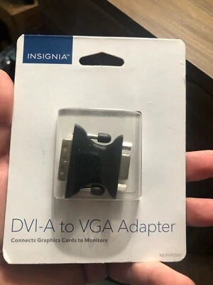 New & Sealed Insignia DVI-A to VGA Adapter Graphics Card to Monitor NS-PV90501 - Image 1 of 2