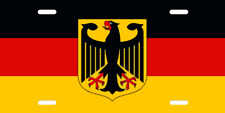 GERMAN FLAG WITH EAGLE License Plate FREE SHIPPING!!!