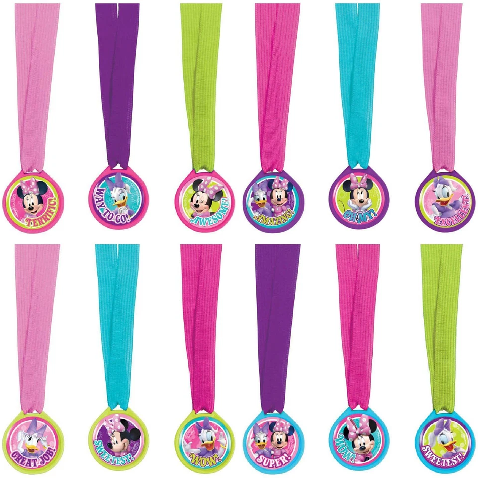 Minnie Mouse Bowtique Disney Dibujos Animados Niños Fiesta de Cumpleaños Favor Premio Medallas Foto 1 de 1