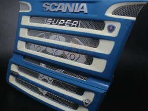 Metal front grill net with super V8 For tamiya Scania R620 56323 R470 56318 - Picture 1 of 4