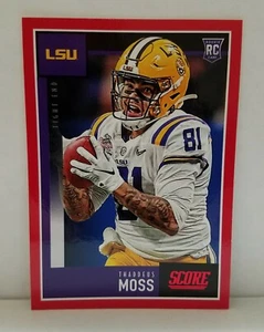 2020 Score Thaddeus Moss Red Parallel Rookie Card #411 LSU / Redskins - Bild 1 von 2