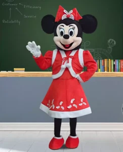Christmas Minnie Mascot Costume Cosplay Party Fancy Dress Suits Adult Unisex - Picture 1 of 3