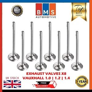 Vauxhall Opel 1.4 1.2 Motor de Gasolina A14NET A12XEL Válvula de Escape X8 Set - Imagen 1 de 8