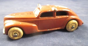 Vintage 1930's Barclay Taxi  Car White Wheels 3” Long Tan in Color - Picture 1 of 12
