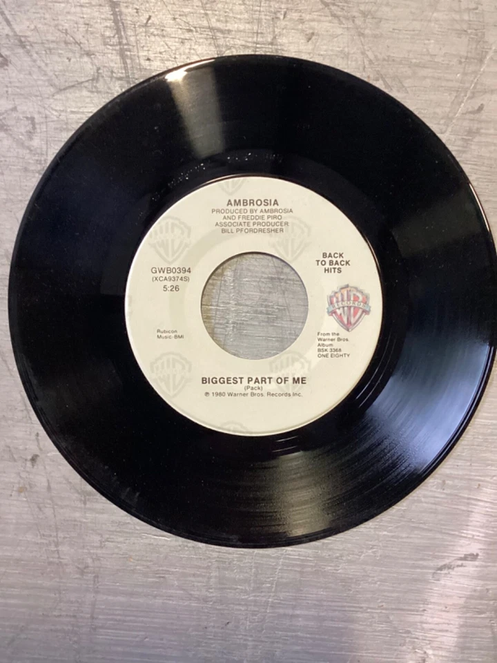 Ambrosia – Biggest Part Of Me - 1980 Warner Bros. WBS49225 7" Single VG/Generic - Image 1 of 2