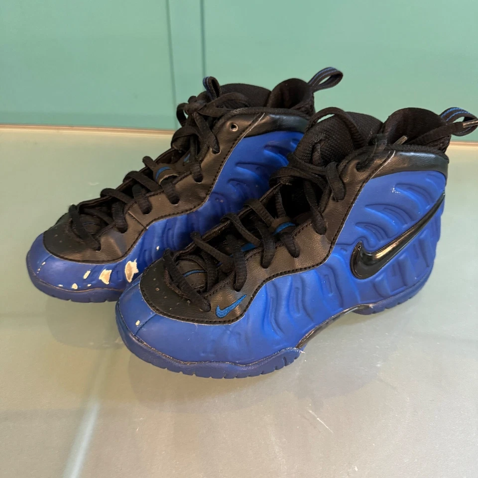 Кроссовки баскетбольные молодежные размер 6,5 года Nike Little Posite GS Hyper кобальтовые 644792-402  - Изображение 1 из 1