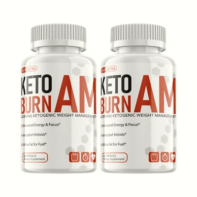 2-Pack Keto Burn AM Pills - Keto Supplement for Weight Loss - 120 Capsules - Image 1 of 4