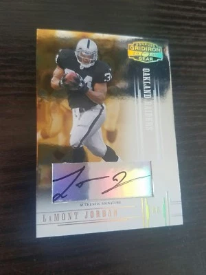 2005 Donruss Gridiron Gear Autographs Gold Holofoil #65 LaMont Jordan /25 - Image 1 of 2