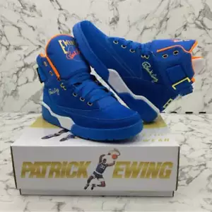 Herren Patrick Ewing Athletics 33 Hi OG Royal Suede | Weiß | Orange Sneaker Neu mit Etikett - Bild 1 von 9