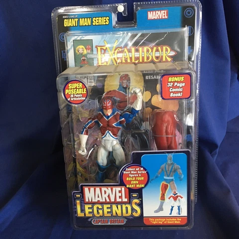 ToyBiz Marvel Legends Giant Man Series CAPTAIN BRITAIN | NIB w/ Giant Man BAF Cover