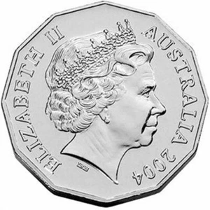 💥💥💥2004 AUSTRALIAN 50 CENT COIN ELIZABETH II COAT OF ARMS - Picture 1 of 2