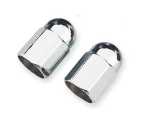 Chrome Tyre Valve Dust Caps (Pair) for Motorcycle/ Trike/ Car - Picture 1 of 3