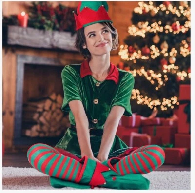 全新 7 件装 全儿童精灵服装 X-mas 万圣节 — 第 1/4 张图片