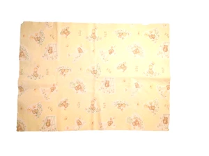 Vintage Cotton Canvas Fabric Bear Juvenile Print on Yellow 34x25 in Upholstery? - Picture 1 of 12