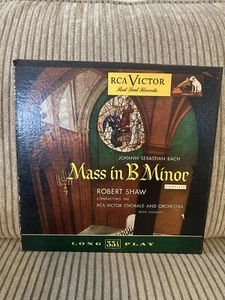 Johann Sebastian Bach Mass In B Minor Robert Shaw 3 LP Record Box Set 33 1/3 - Picture 1 of 2